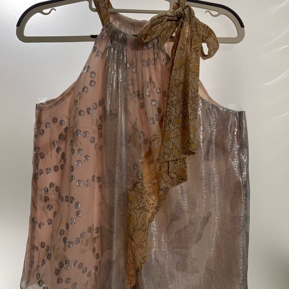 Rebecca Taylor Halter Neck Silk Top
